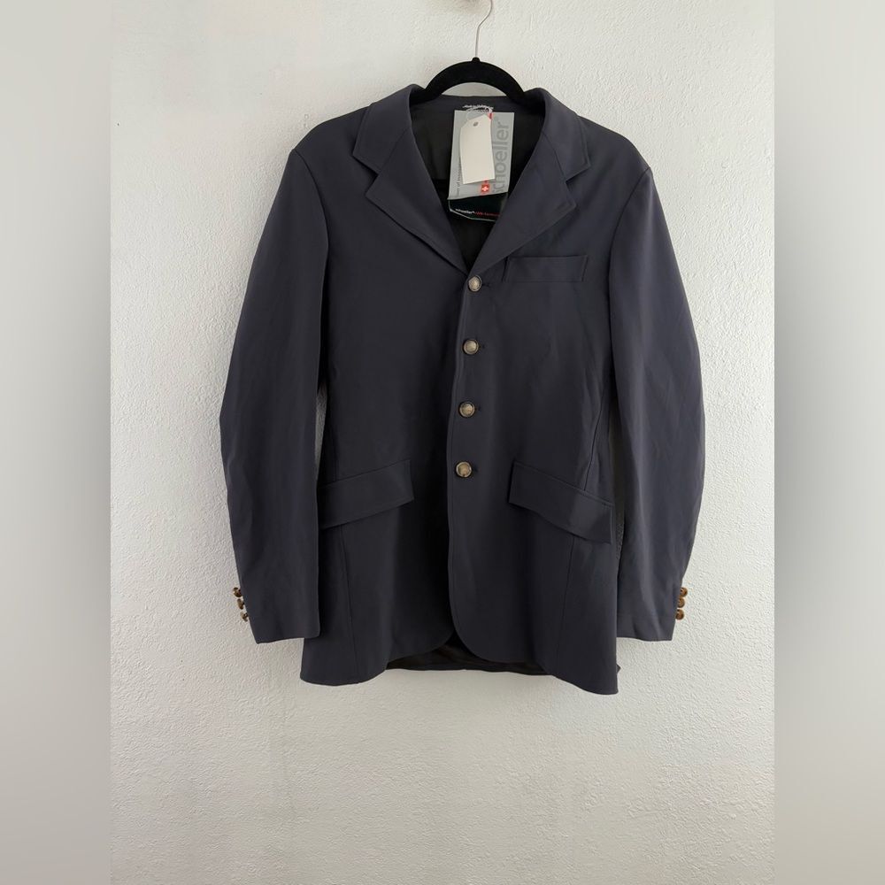 Grand Prix soft shell Stretch Gray Competition Equestrian Show Jacket 36R